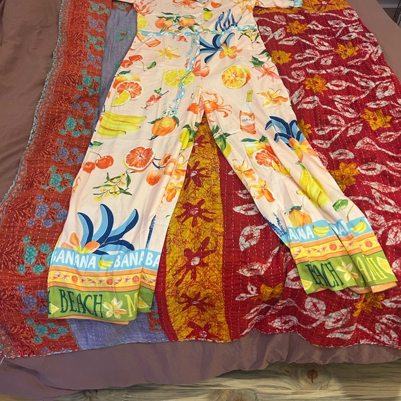 Tropical Print Jumpsuit NWOT - Picture 4 of 13